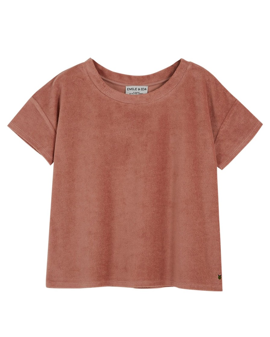 New Emile & Ida Zay Terry Jersey Tee Blush