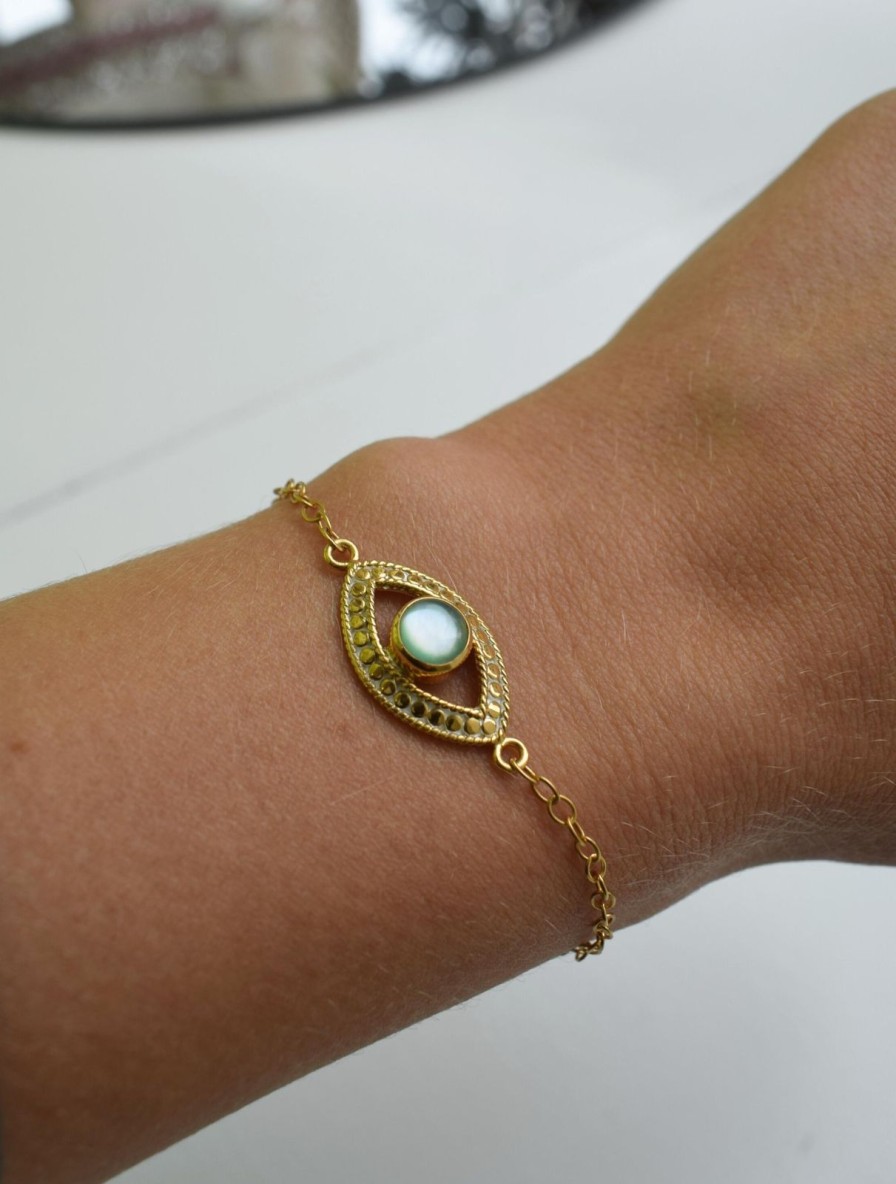 Online Anna Beck Evil Eye Green Quartz Bracelet