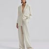 Hot BY MALINA Ariana Blazer Natural Linen Pinstripe