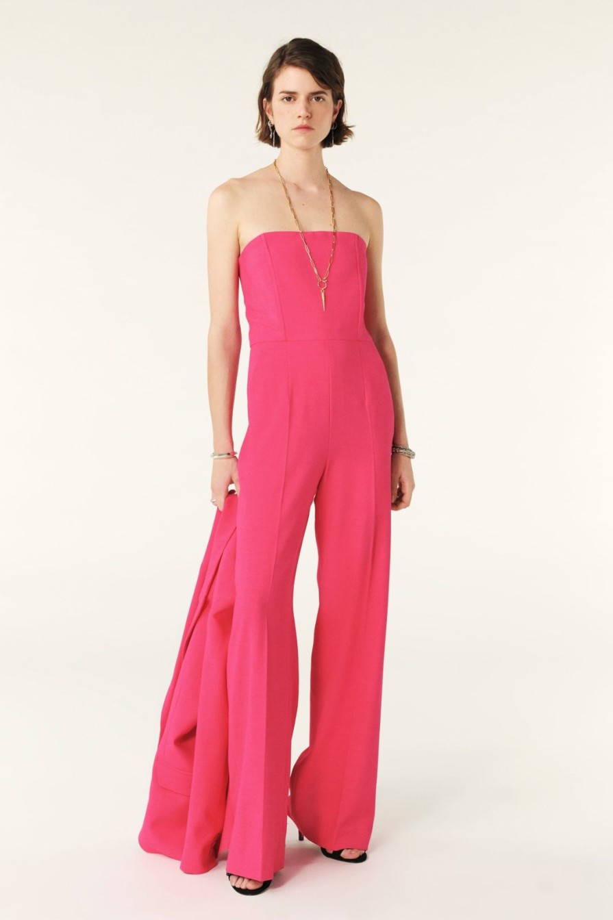 Wholesale ba&sh Cyrus Strapless Jumpsuit Fuchsia