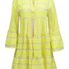 Best Devotion Twins Ella Short Dress Neon Lime/Off-White