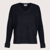 Hot Not Shy Dalia V-Neck Jumper Black