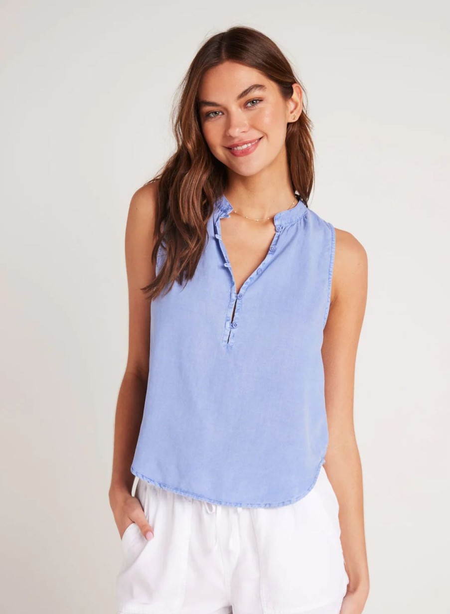 Wholesale bella dahl Sleeveless Pullover Top Peri Blue