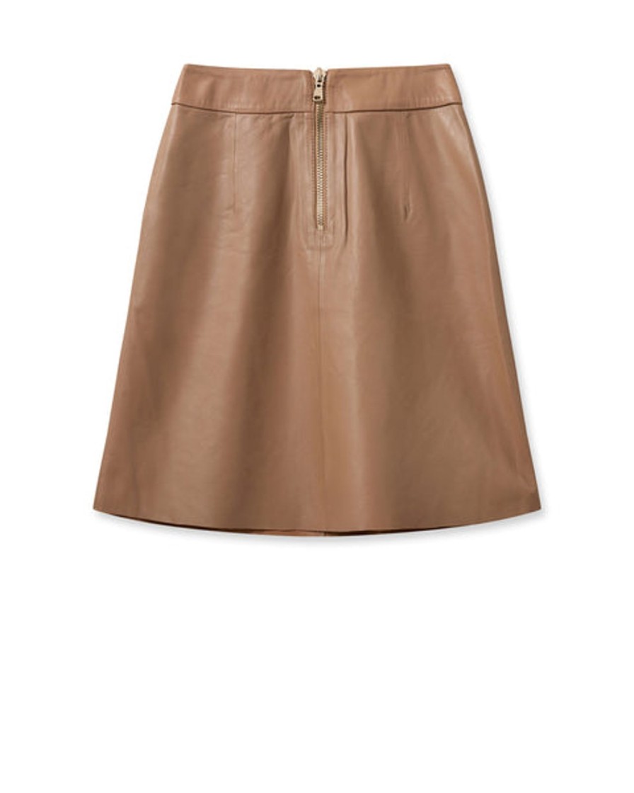 Clearance Mos Mosh Mmappiah Leather Skirt Cinnamon Swirl