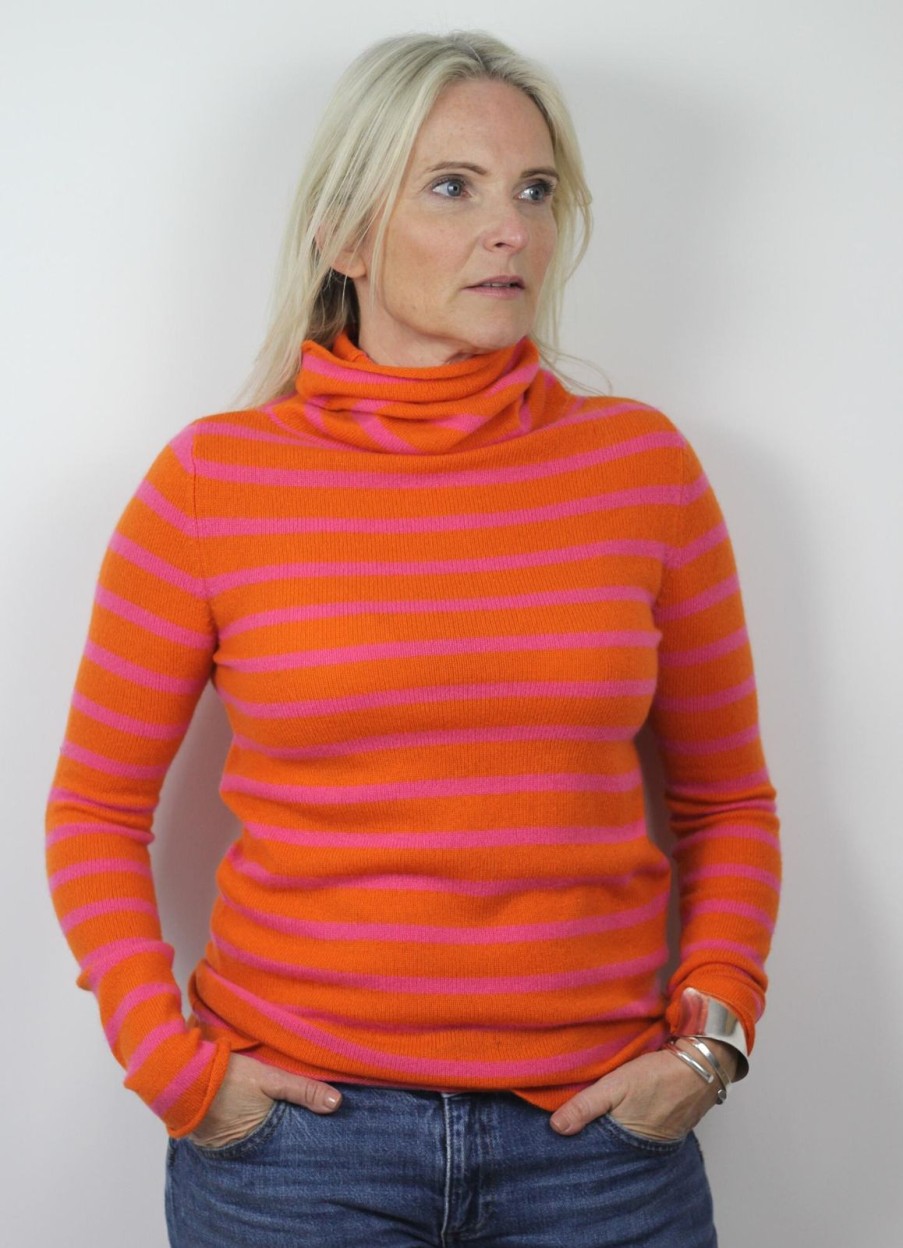 Best Sass & Edge Mulben Cowl Cashmere Orange/Tulip