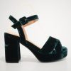 Clearance Donna Lei Dubai Sandal Emerald Velvet