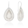 Hot Anna Beck Contrast Dotted Teardrop Earrings - Silver