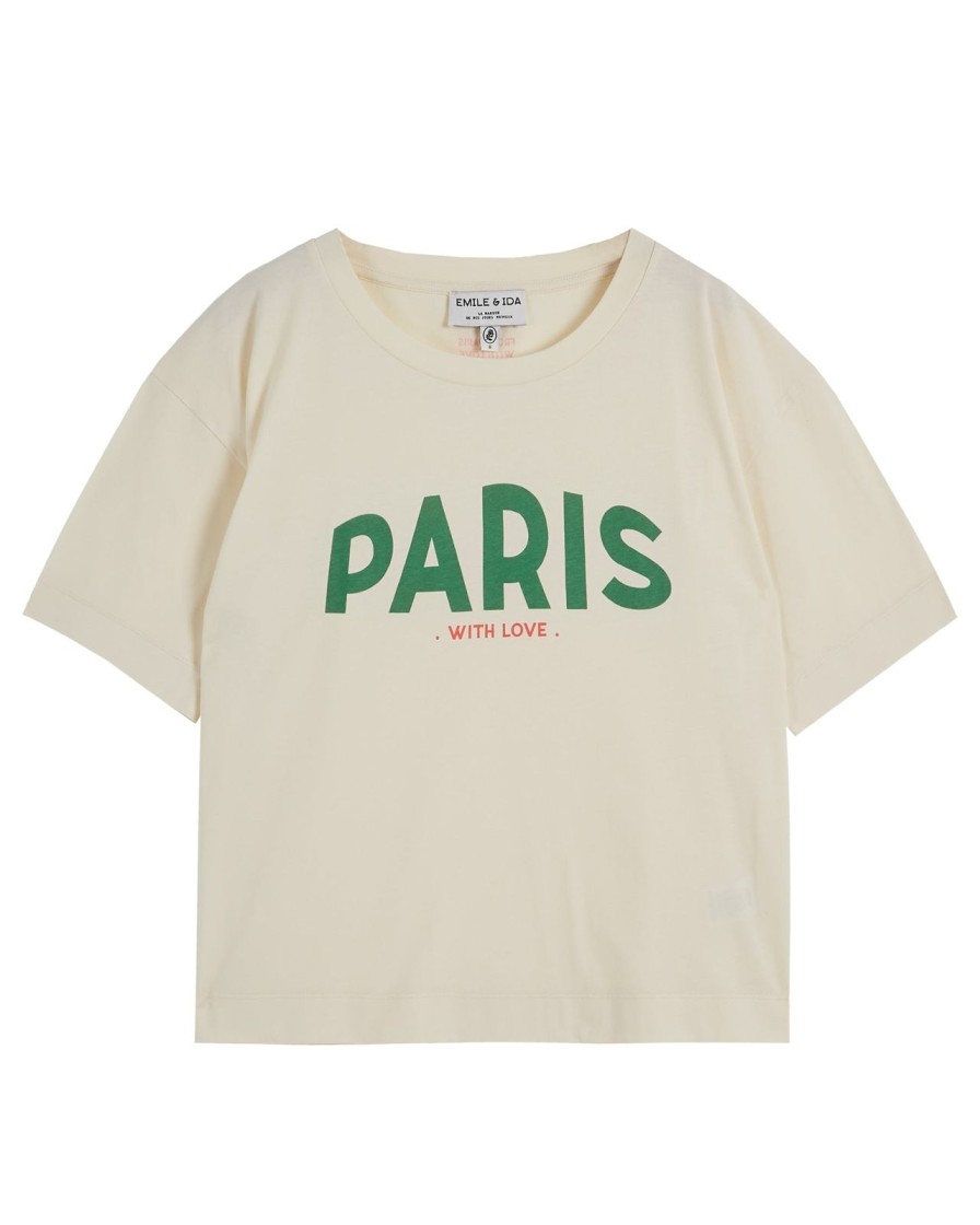 Best Emile & Ida Zaris T-Shirt Paris Ecru/Bean