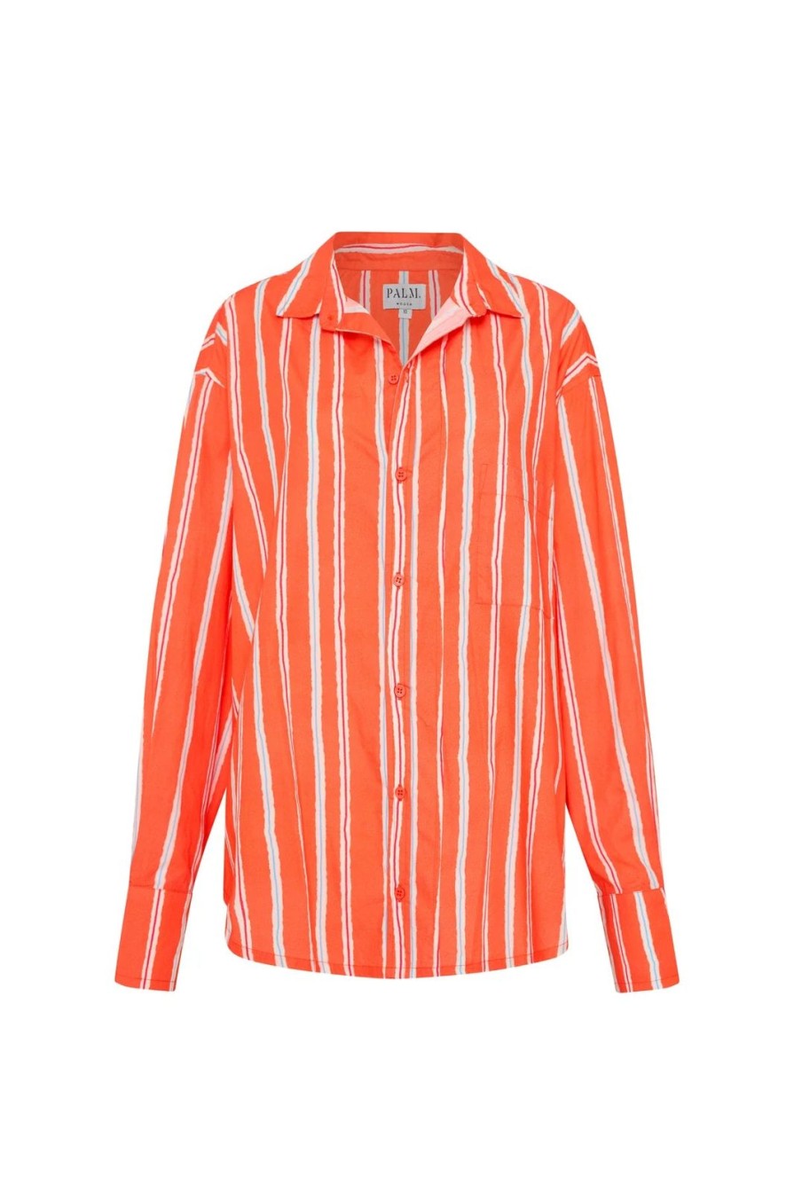 Online Palm Noosa Bounty Shirt Orange Stripe