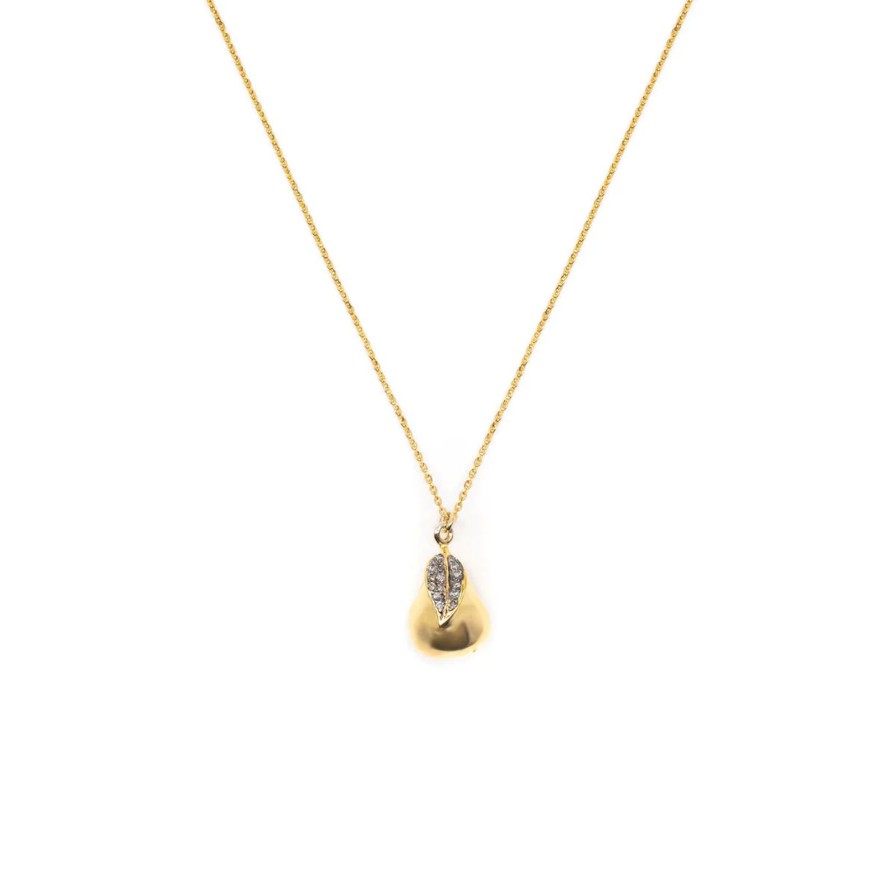 Best Kirstie Le Marque Diamond & Golden Pear Necklace