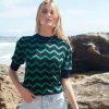 Wholesale Tabitha Webb Short Sleeved Chevron Navy/Green