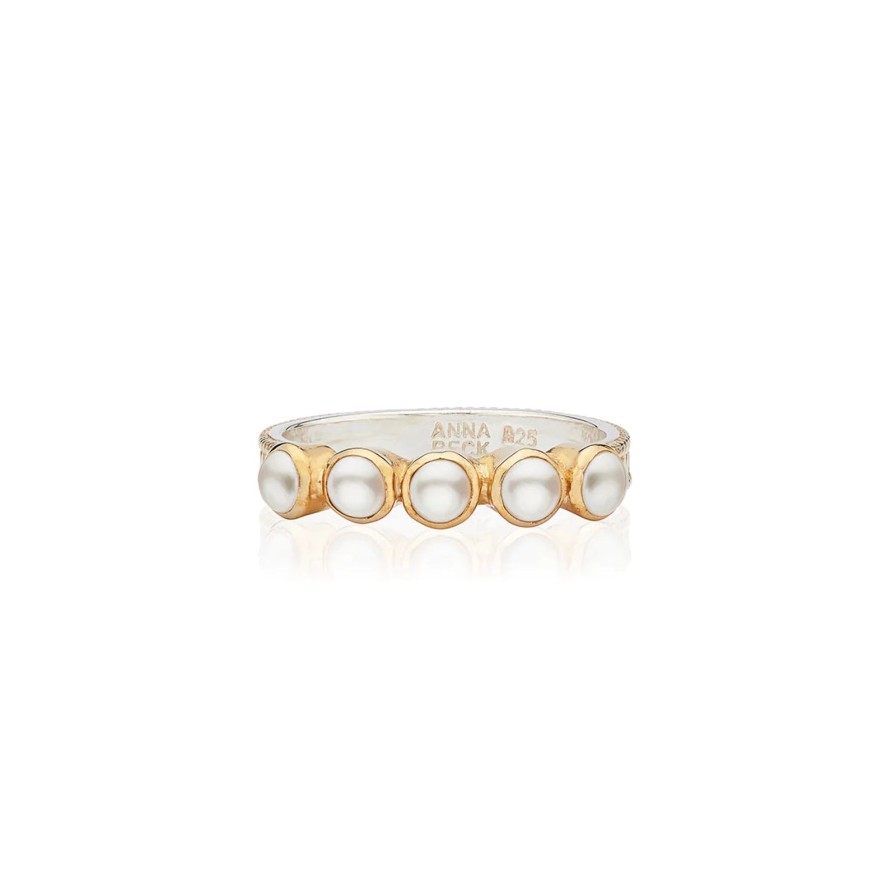 Online Anna Beck Multi Pearl Ring Gold