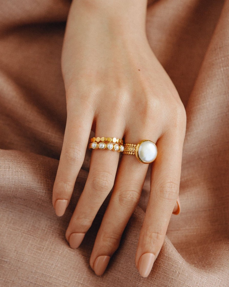 Online Anna Beck Multi Pearl Ring Gold