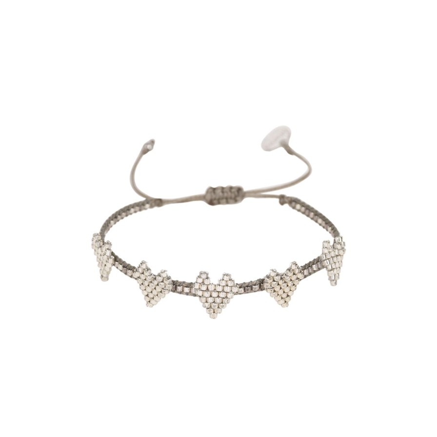 Wholesale Mishky Multi Heart Bracelet Silver