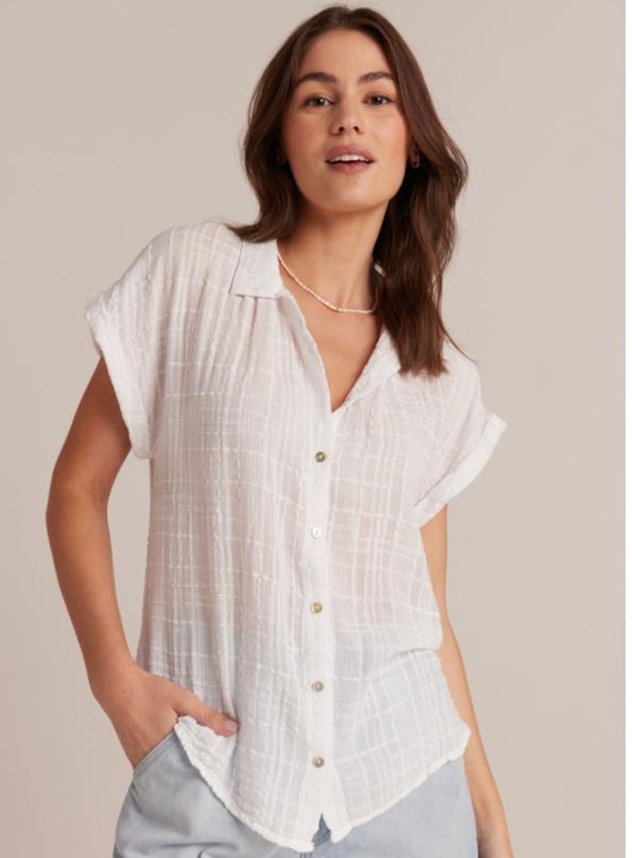 Wholesale bella dahl Cap Sleeve Button Down White