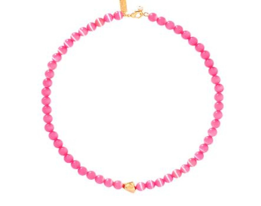 Clearance Talis Chains Tokyo Necklace Pink Cat Eye