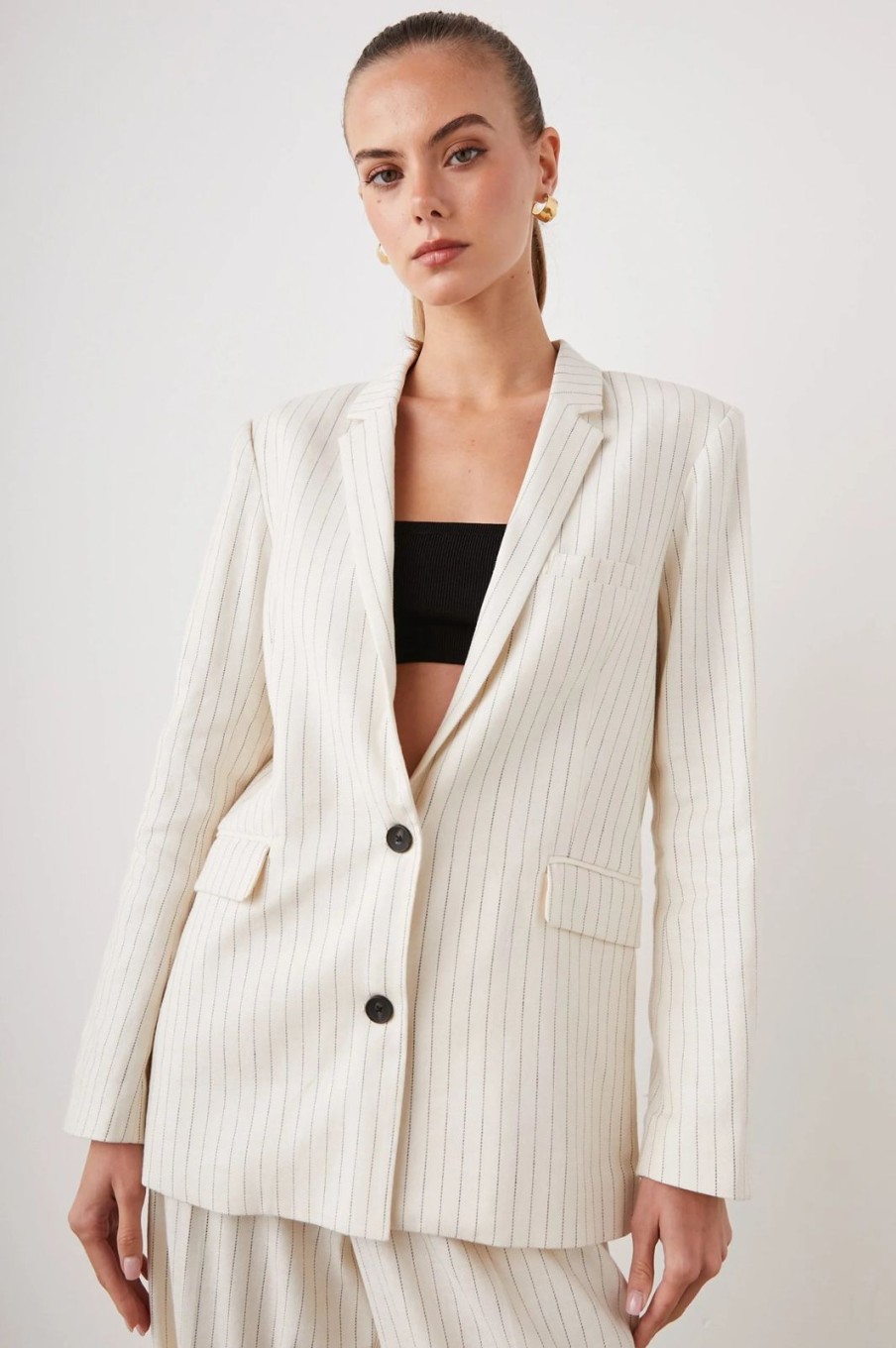 New Rails Stanton Jacket Ivory Pinstripe