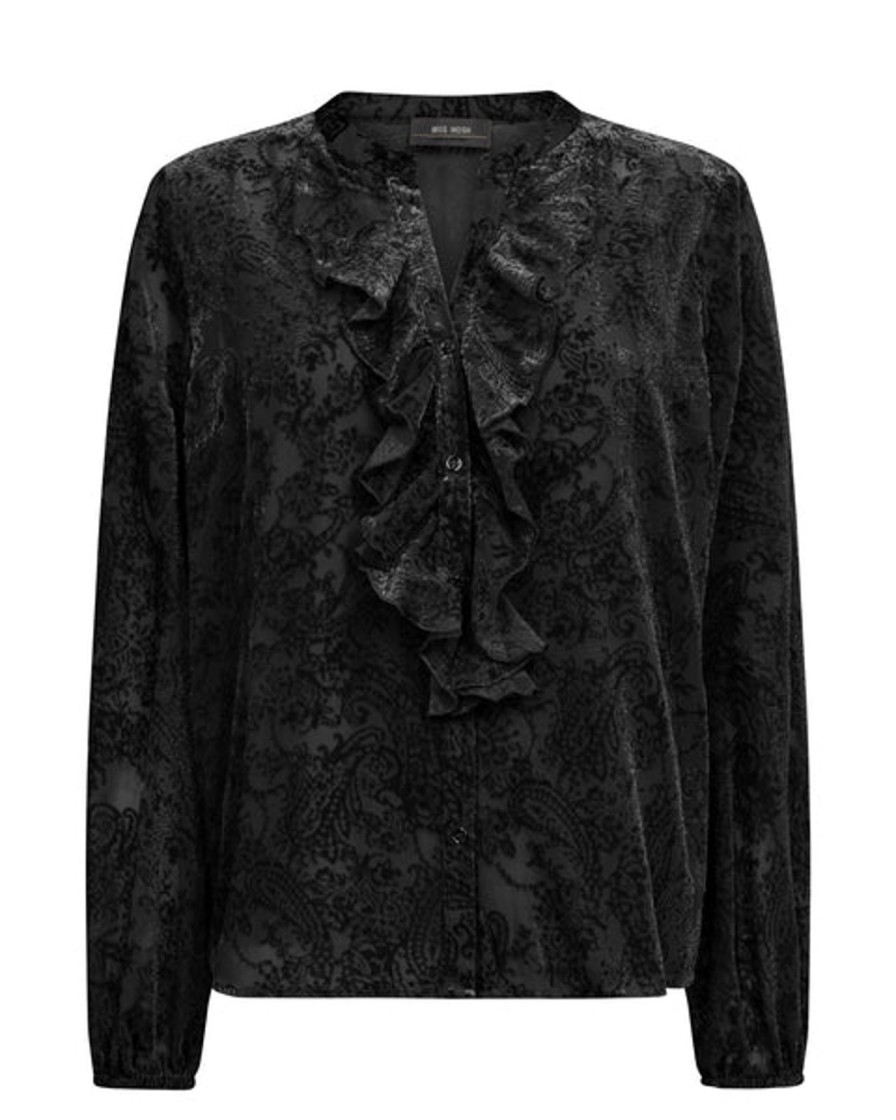 Online Mos Mosh Mmleta Velvet Shirt Black