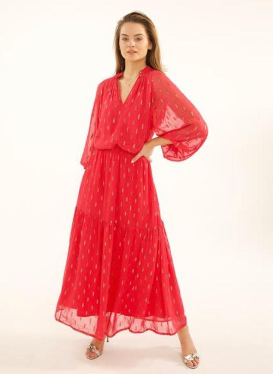 Hot Stardust Leo Maxi Dress Raspberry Confetti