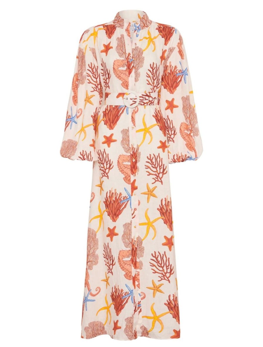 Hot Palm Noosa Noddy Dress Coral