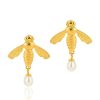 New Claudia Bradby Flying Bee Stud Earrings Gold