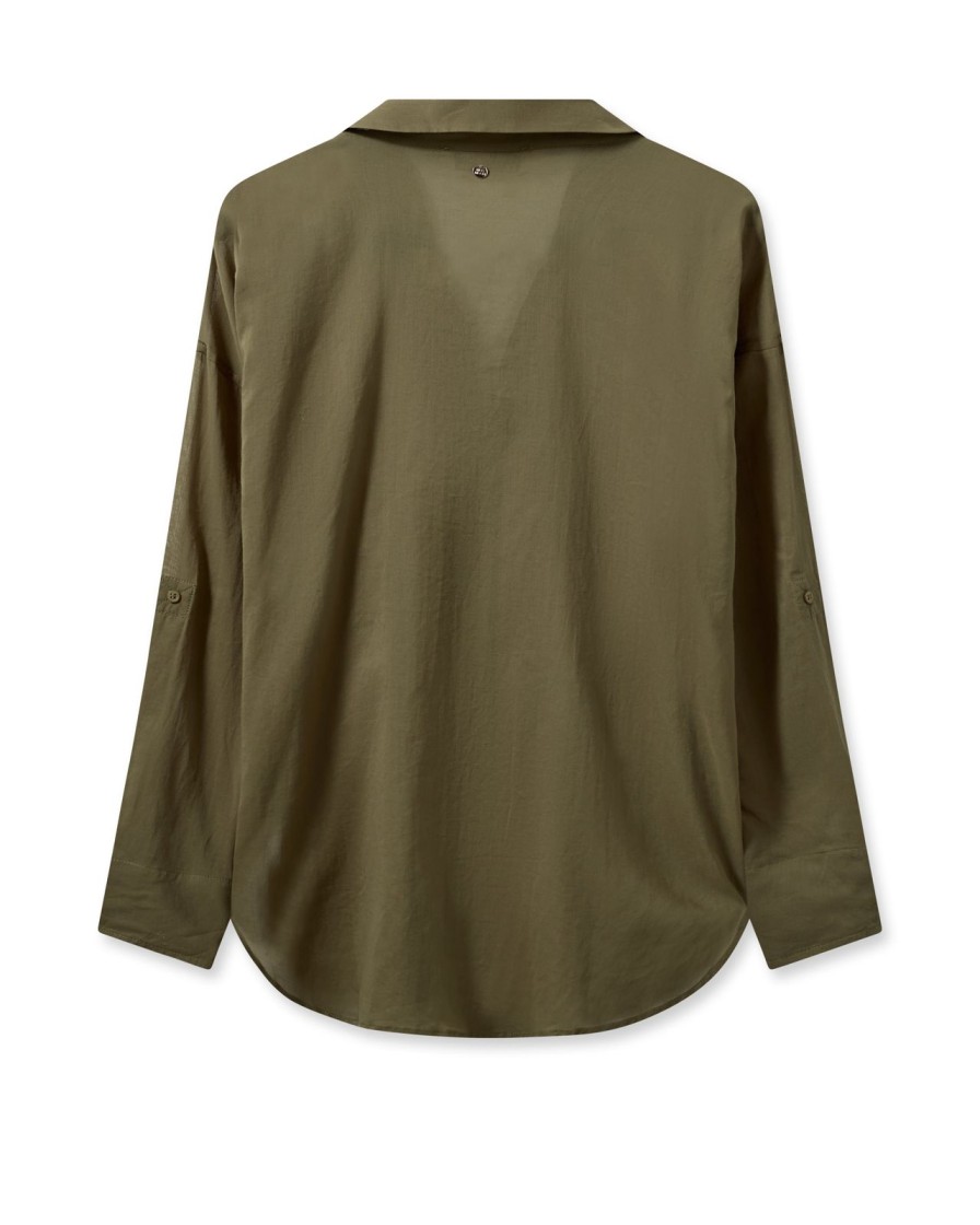 Clearance Mos Mosh Mmjelena Voile Shirt Burnt Olive